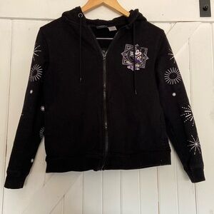 Disney Unisex 100 Years Embroidered Black Sweater Small Sweatshirt Hoodie